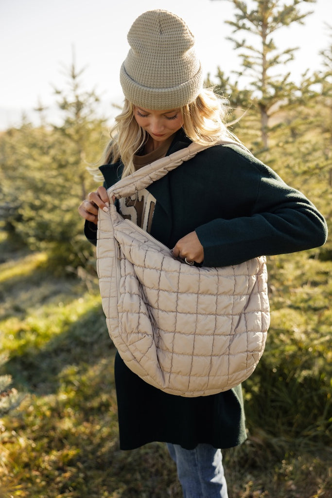Ivory Quilted Bag | ROOLEE