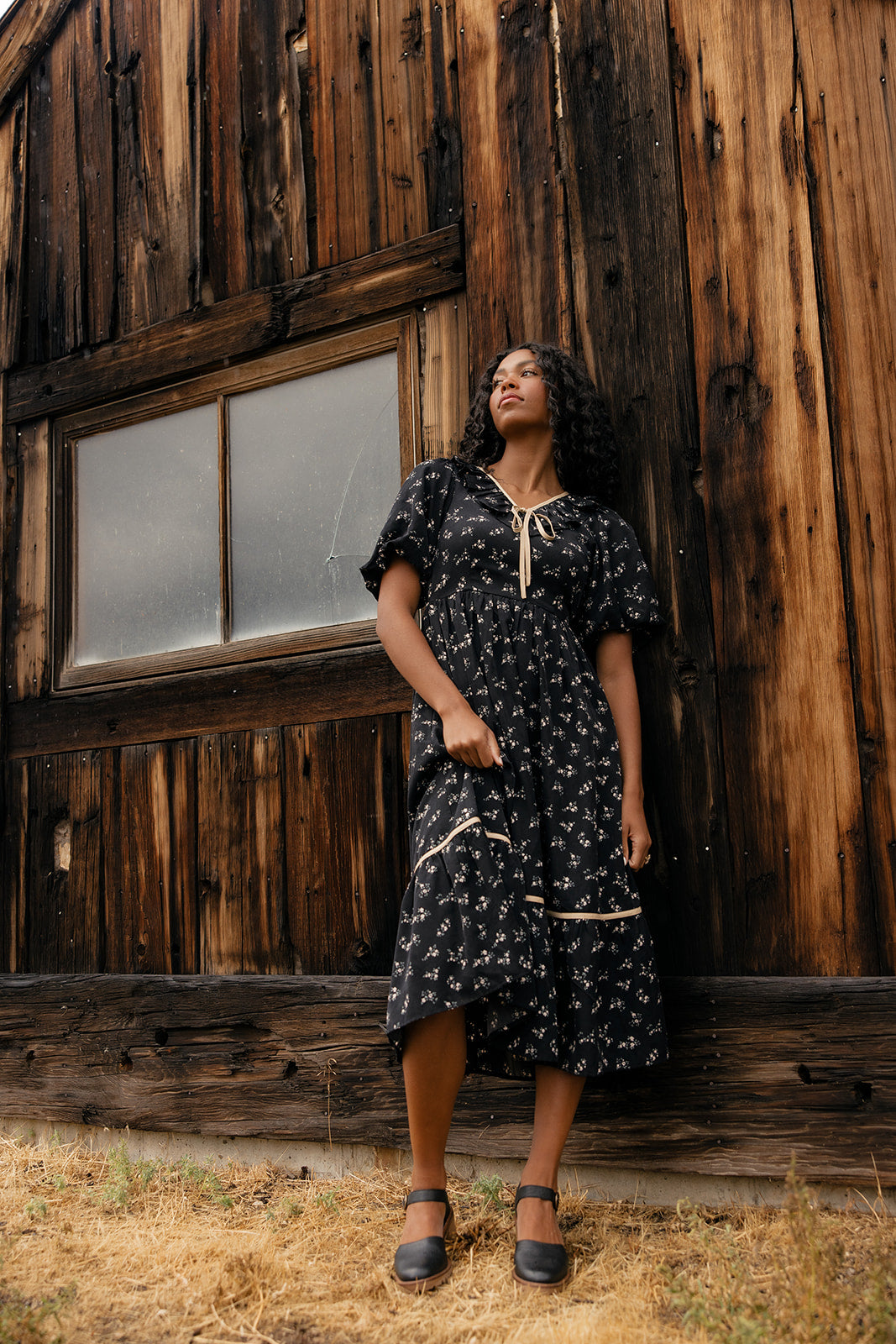 Jill Ruffle Tie Dress