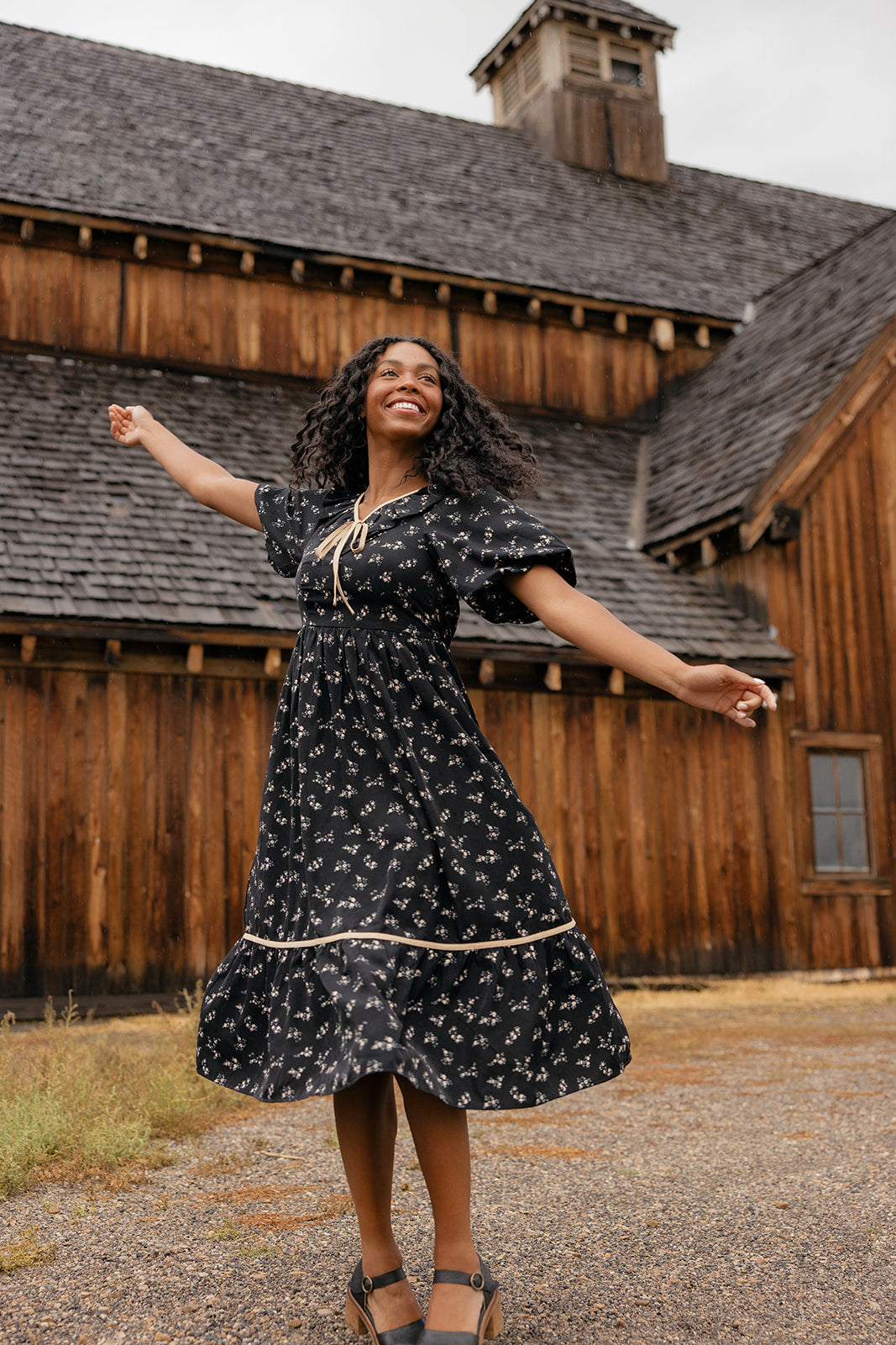 Jill Ruffle Tie Dress