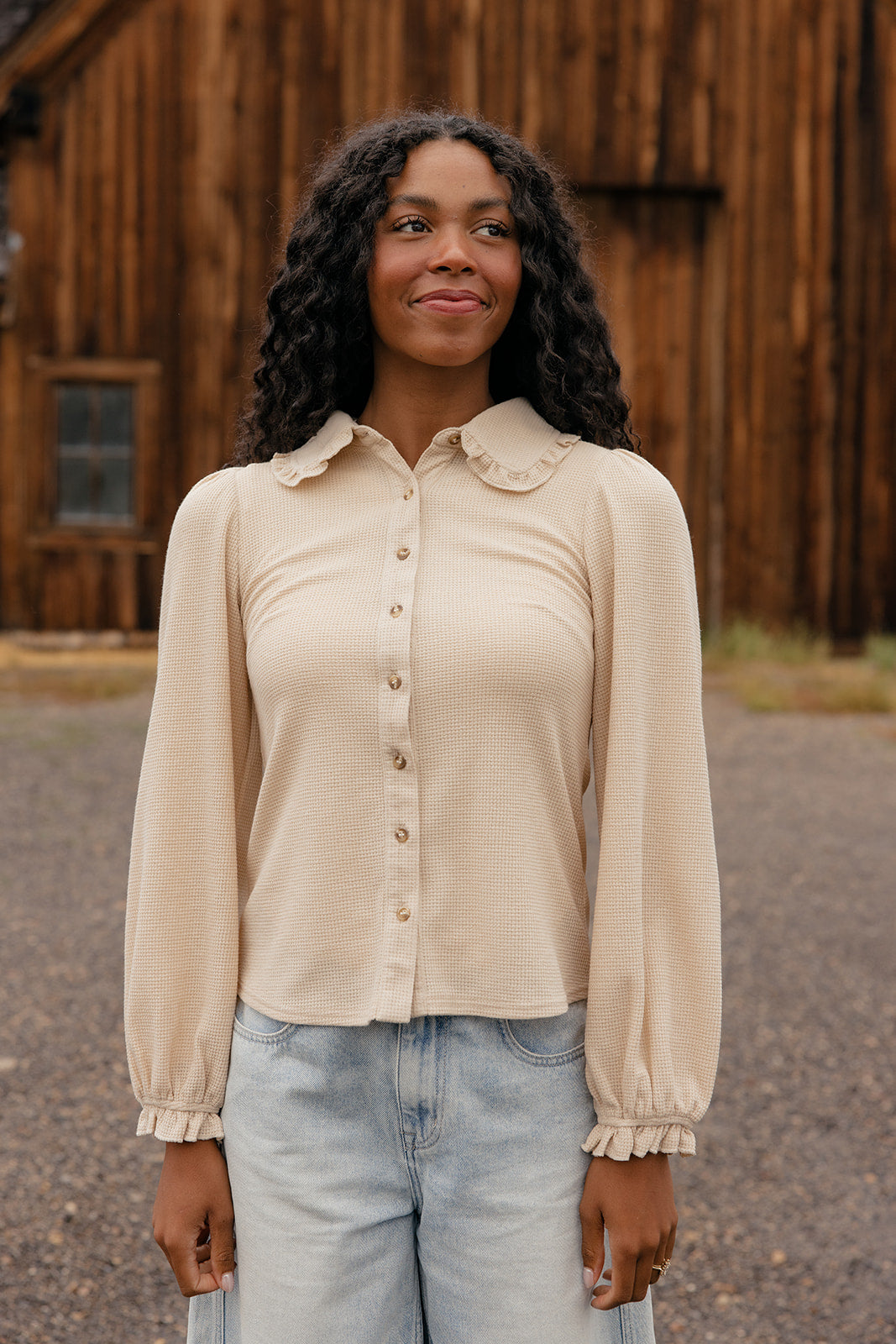 Morning Stroll Collared Blouse