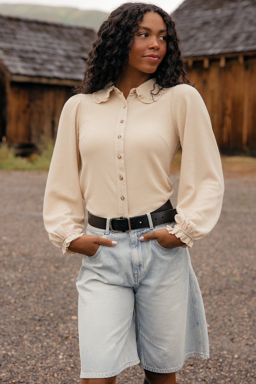 Morning Stroll Collared Blouse