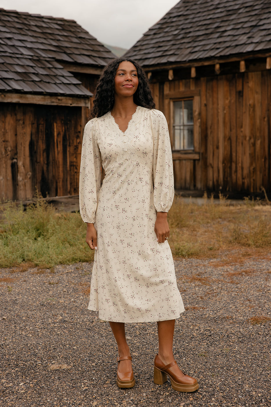 Vintage Botanica Midi Dress