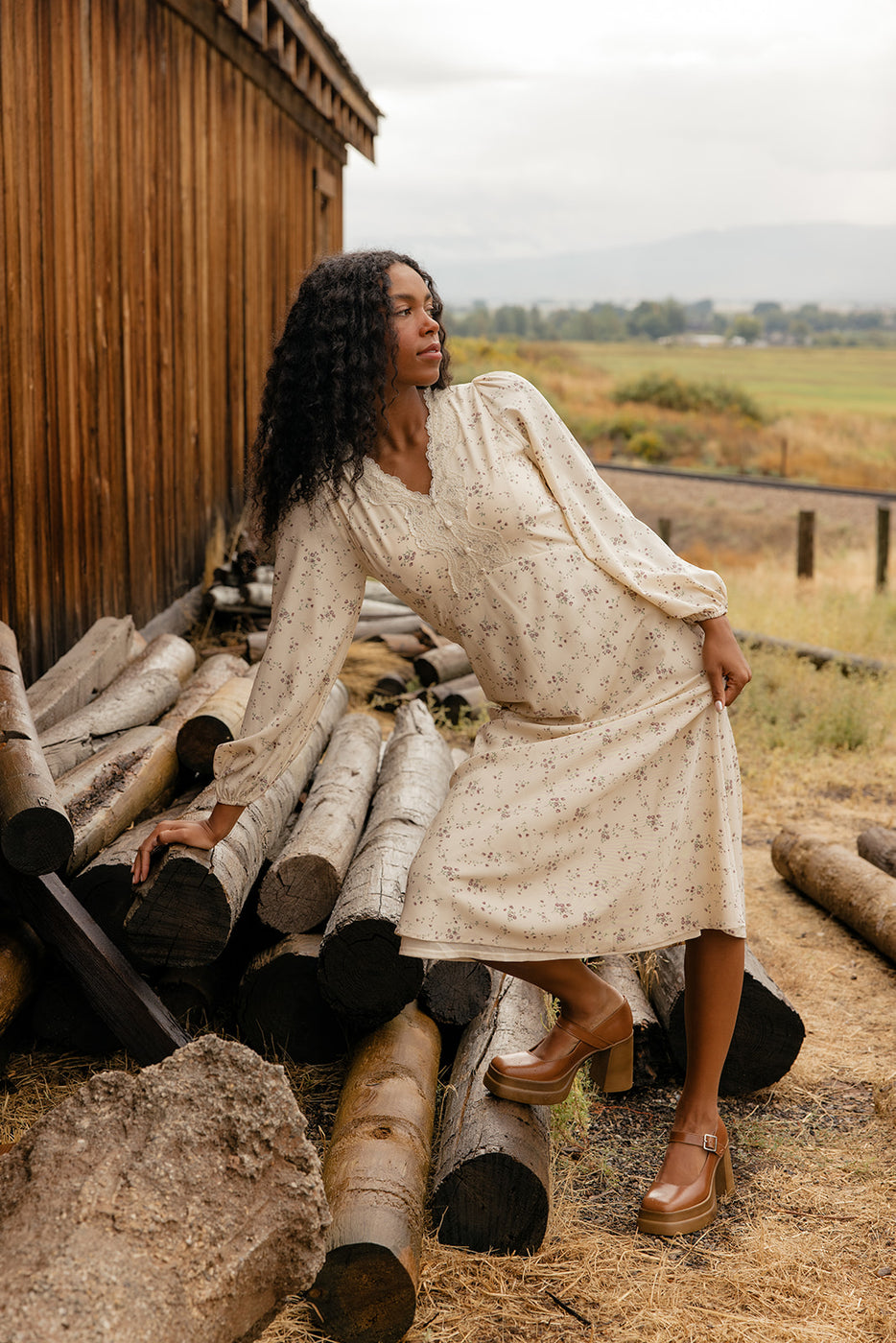 Vintage Botanica Midi Dress