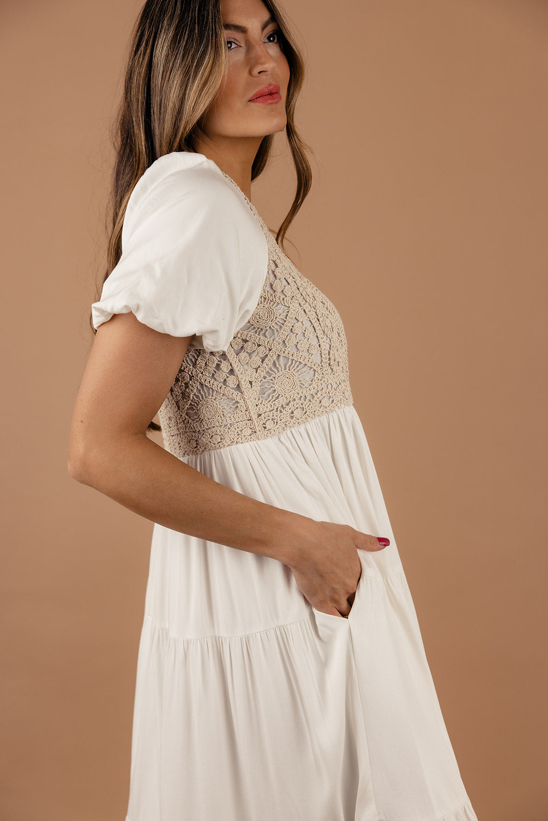 Feels Like Home Crochet Dress