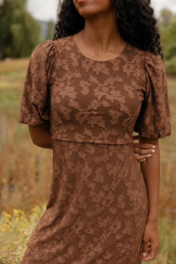 Pressed Petals Floral Embossed Dress