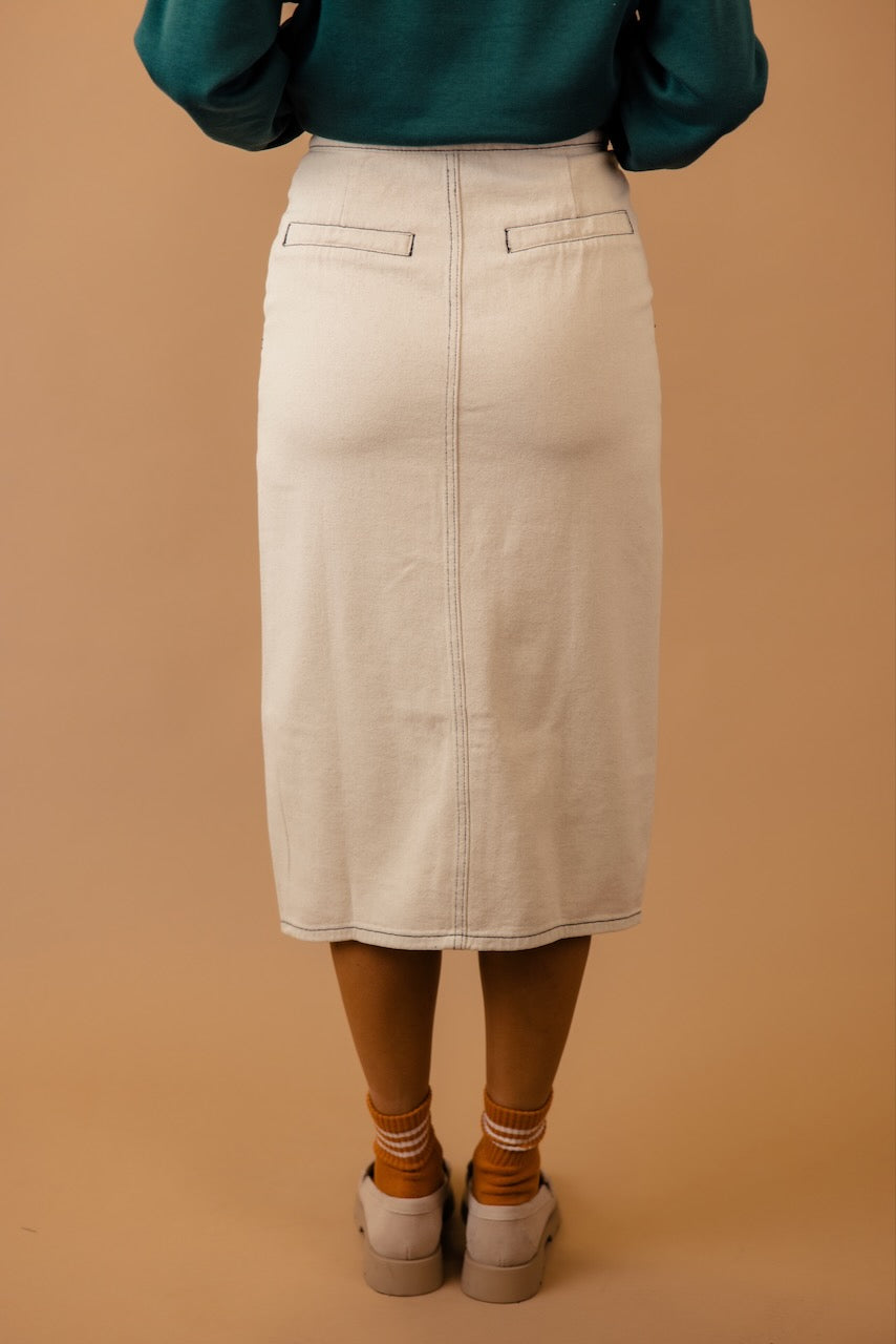 Contrast Stitching Skirt | ROOLEE