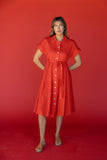 Rosy Posy Button Midi