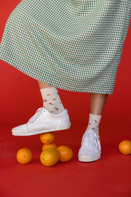 Cherry Tree Crew Socks