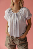 Blowing Smoke Button Down Blouse