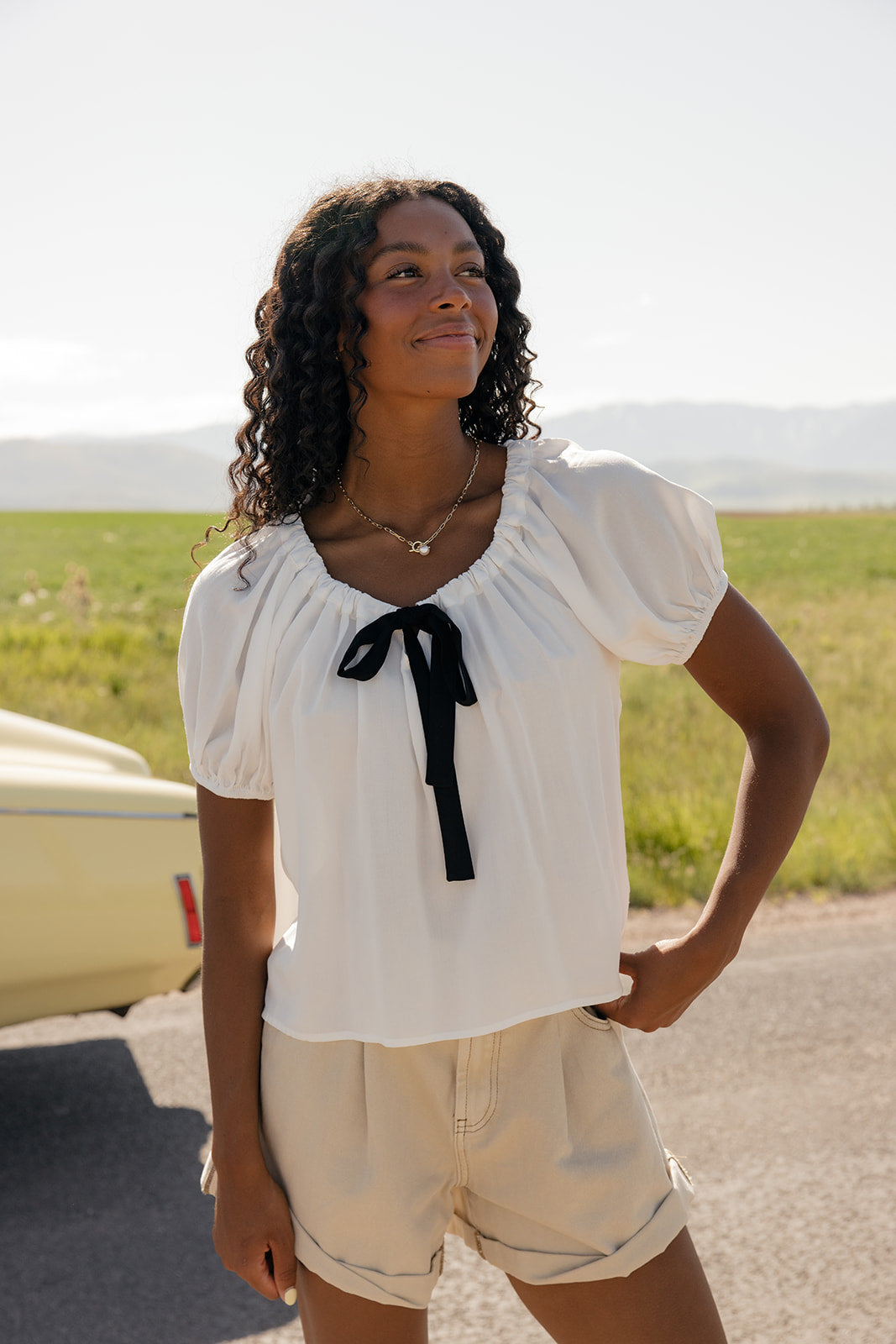 The Curtsy Bow Blouse