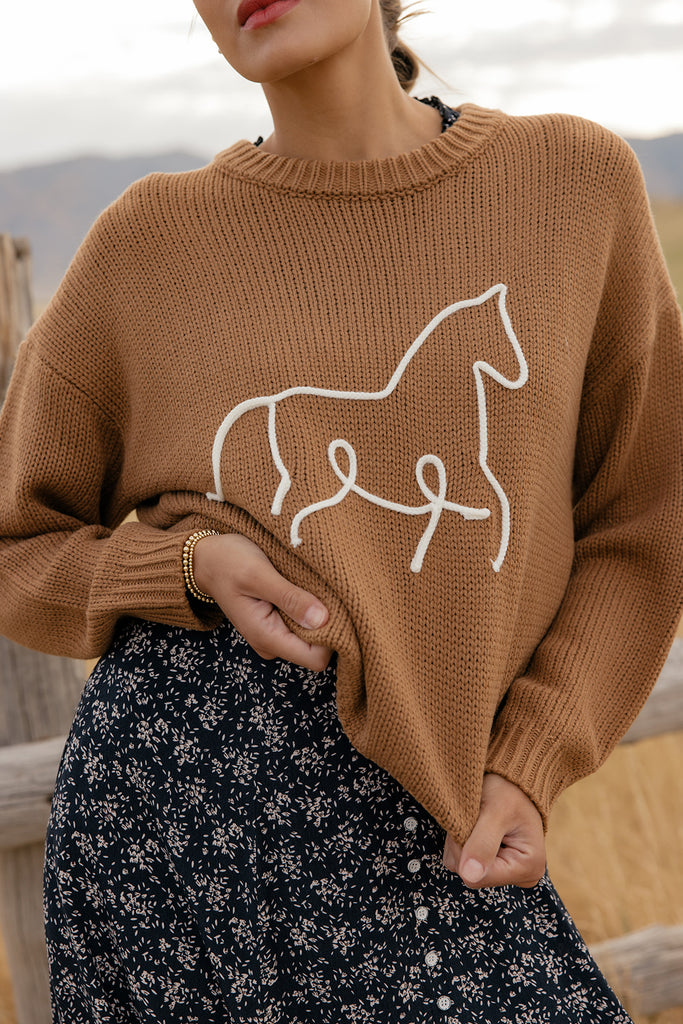 Rustic Reins Cozy Sweater