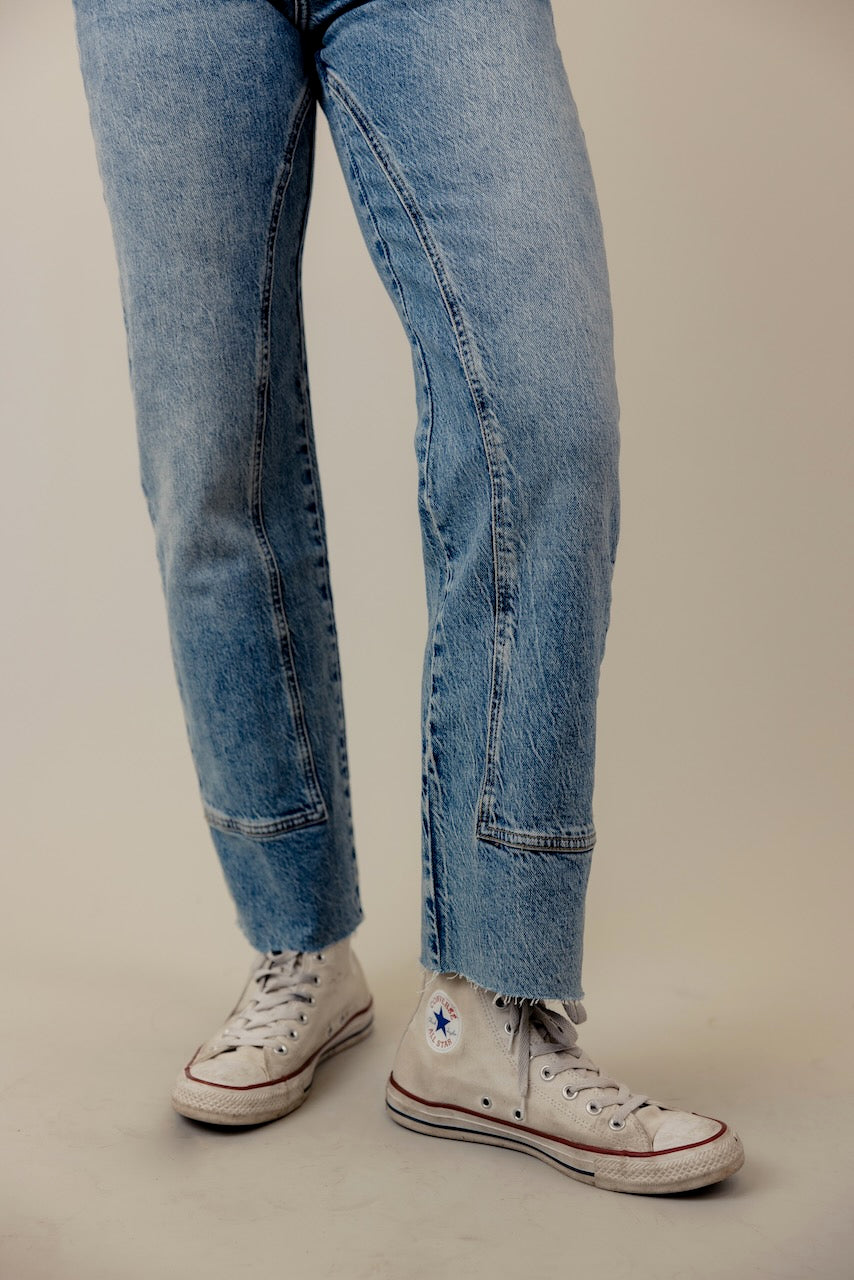 Free People Risk Taker Mid Rise Straight Jeans