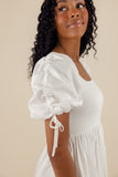 Tie Puff Sleeve Dress | ROOLEE