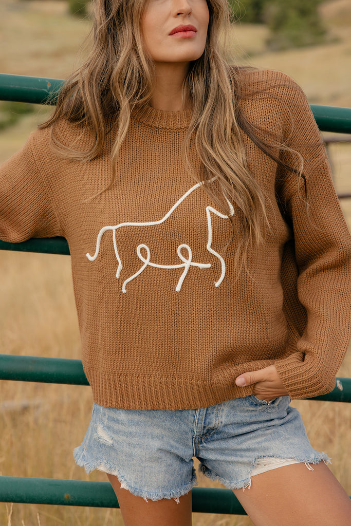 Rustic Reins Cozy Sweater