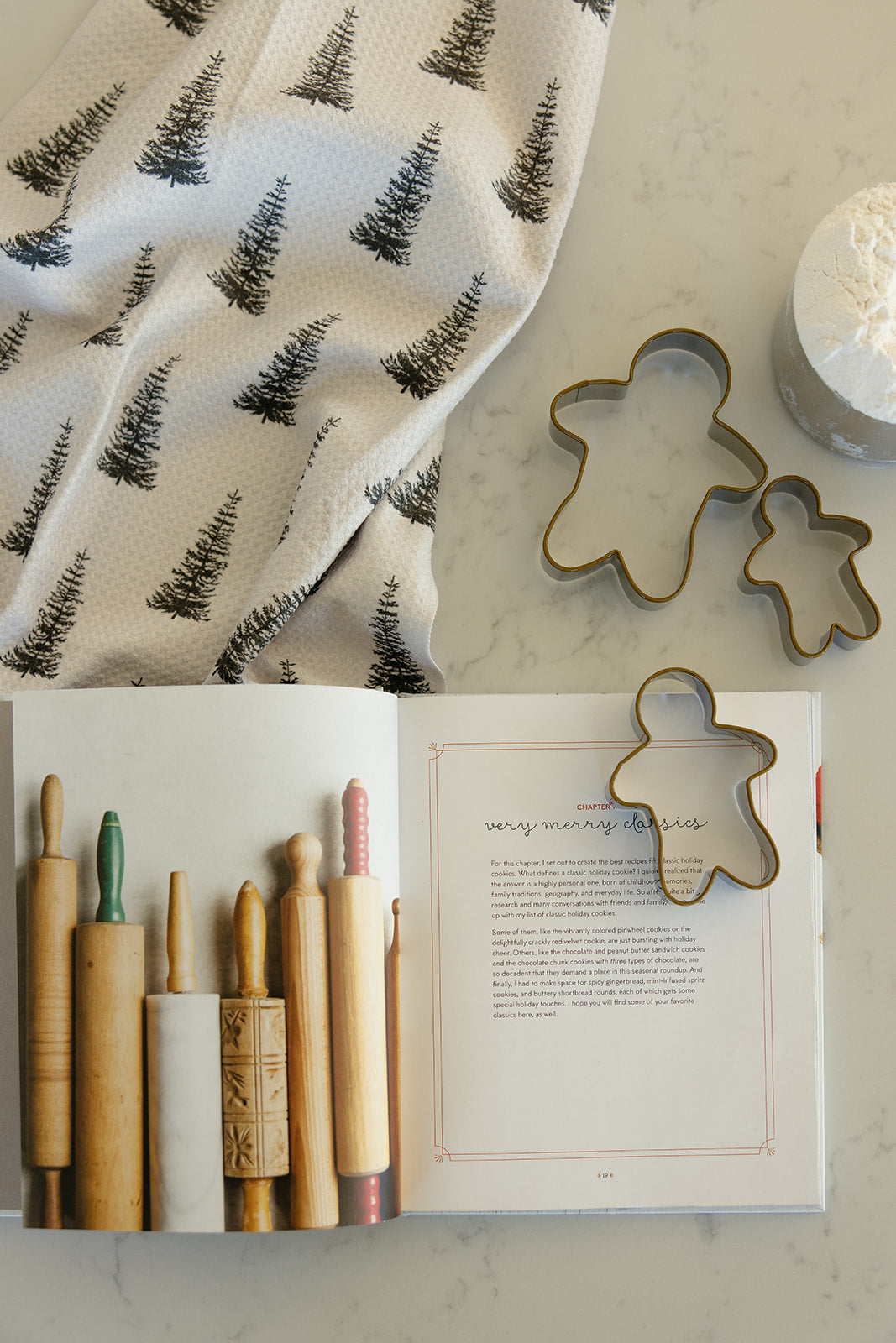 Geometry Alpine Forest Tea Towel