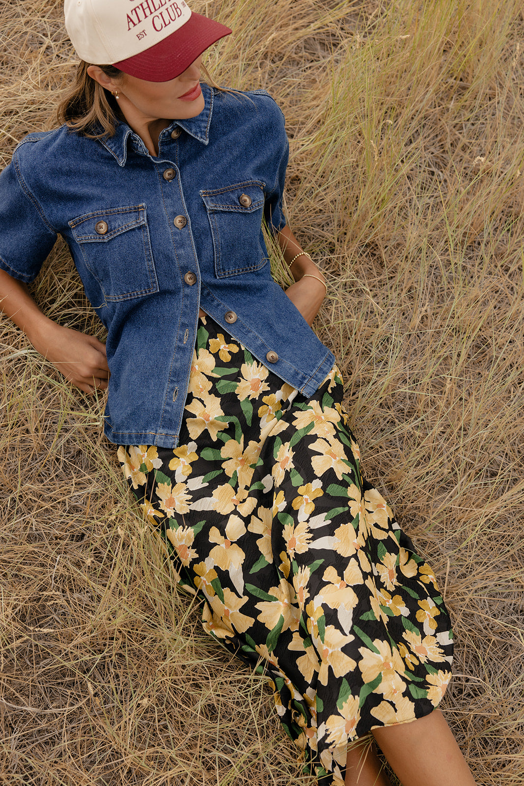 Night Garden Midi Skirt