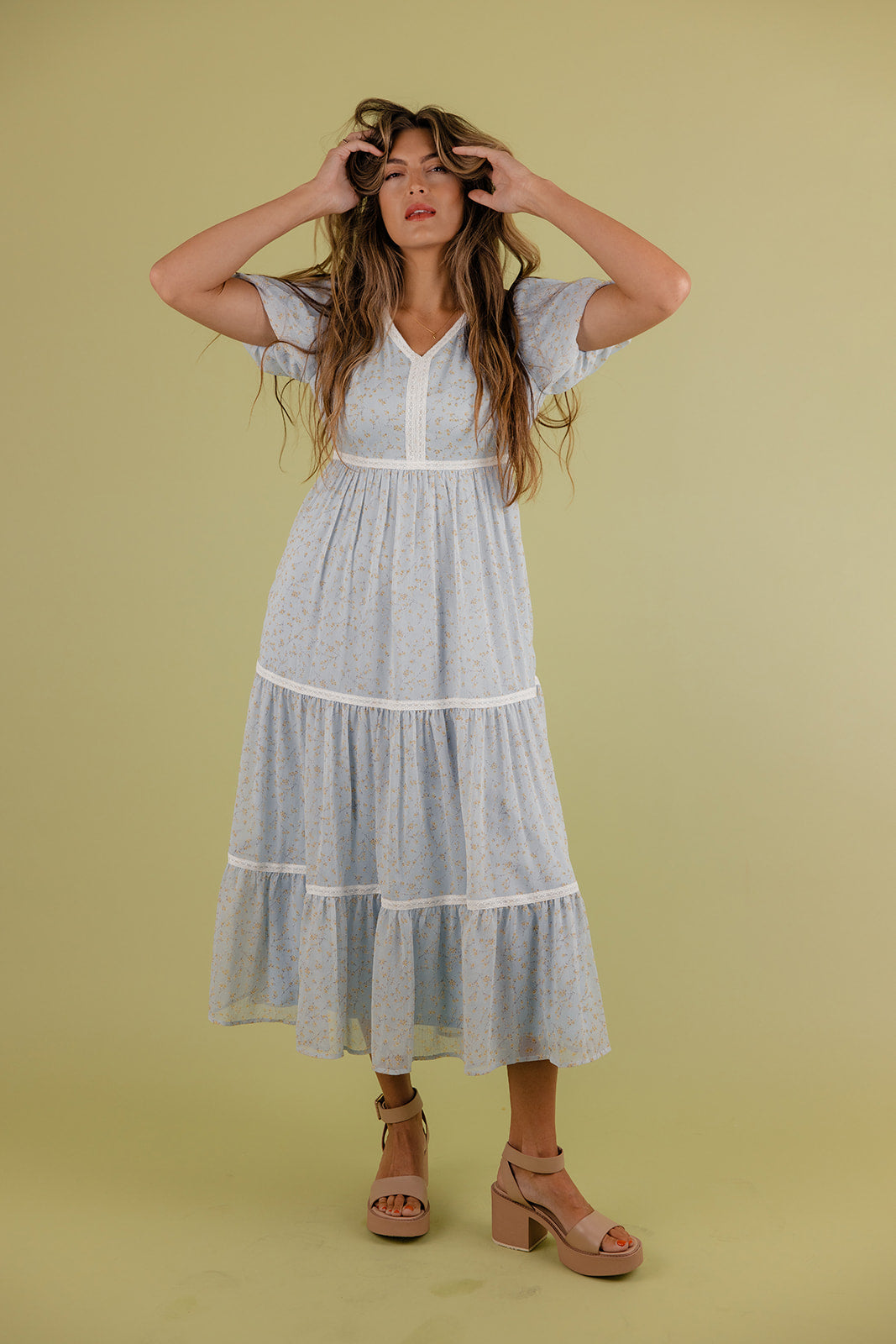 Trudy Lace Trim Dress