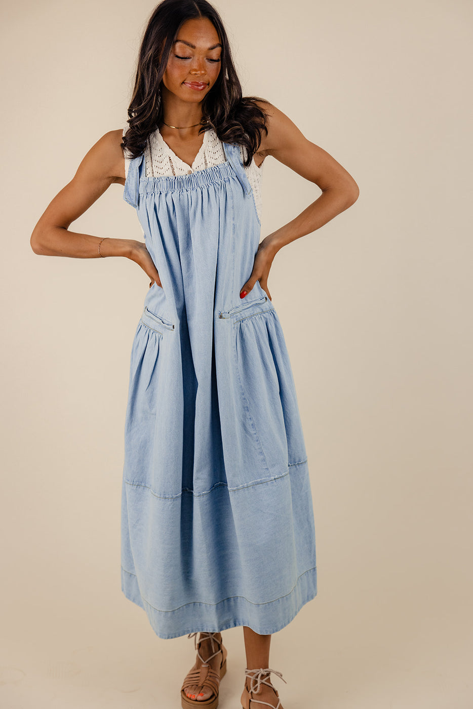 Free People Machu Barrel Midi Dress