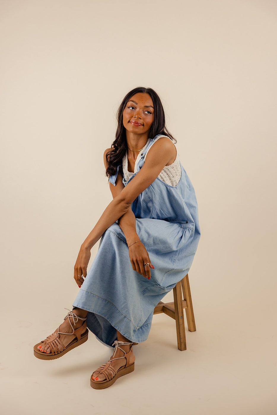 Free People Machu Barrel Midi Dress