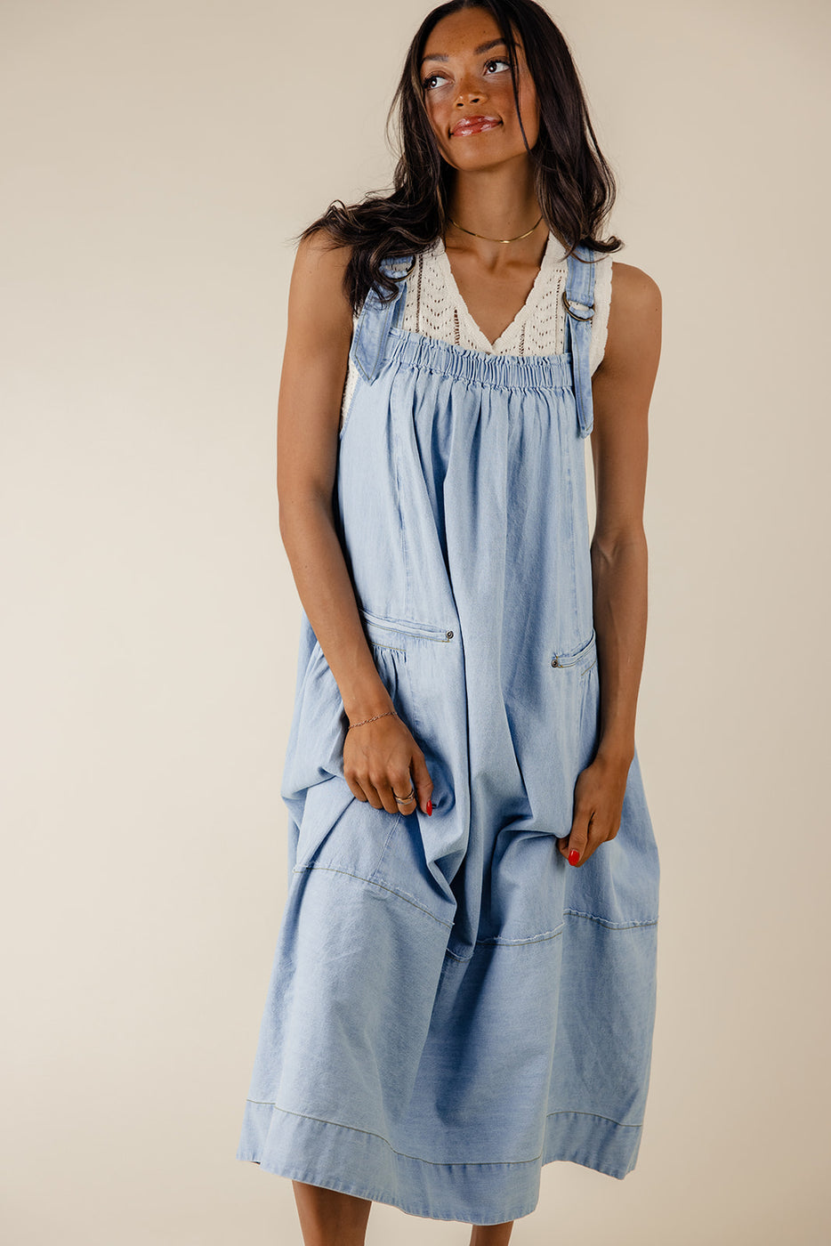 Free People Machu Barrel Midi Dress