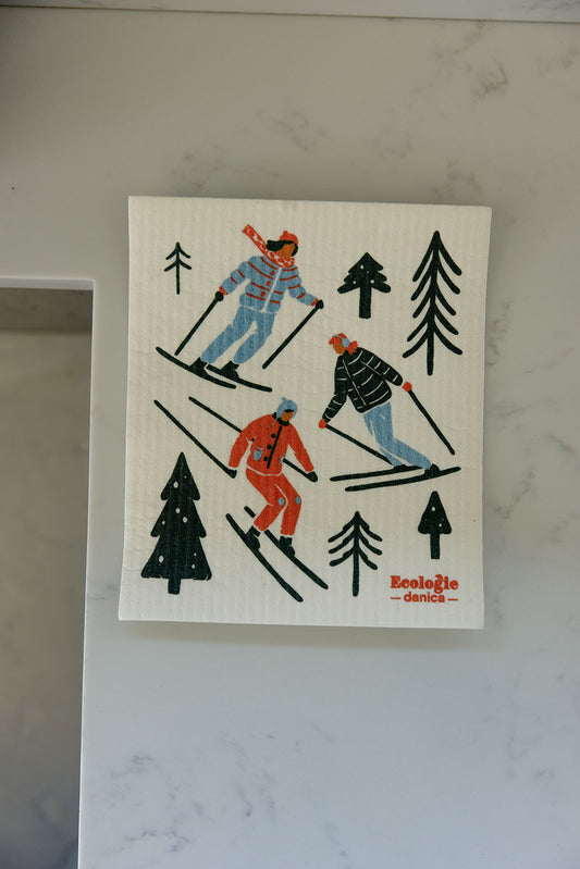 Ski Ya Later Swedish Dishcloth