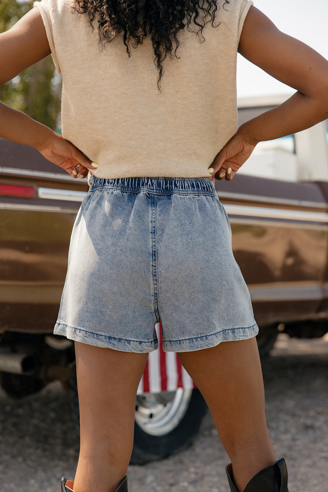 Rivie Denim Shorts