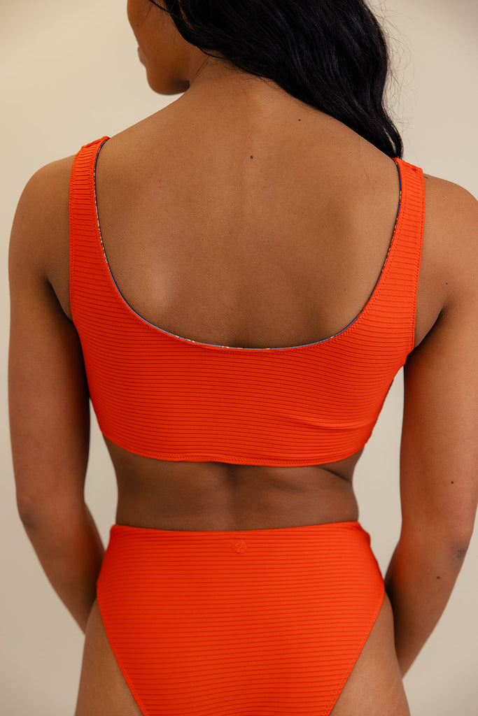 Ribbed Swim Top for Women | ROOLEE