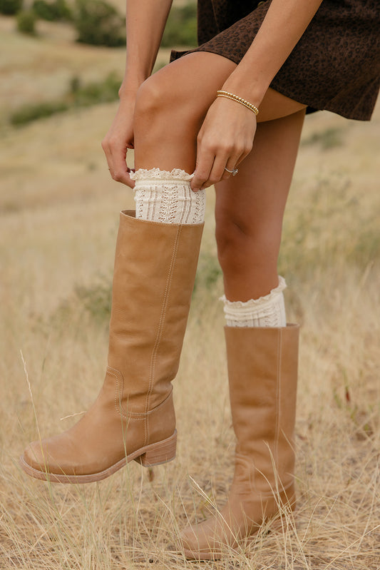 Free People Misty Net Pointelle Tall Socks