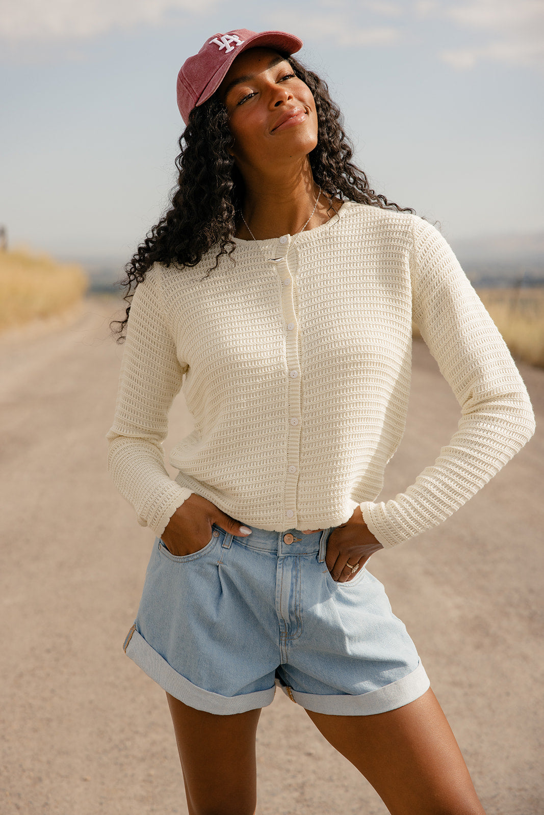 Just For You Textured Cardigan