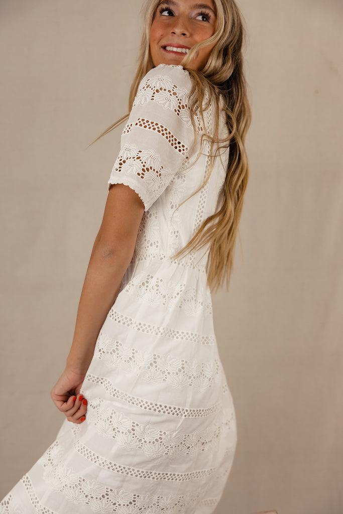 White Lace Dress | ROOLEE