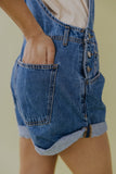 Dark Denim Shortalls | ROOLEE