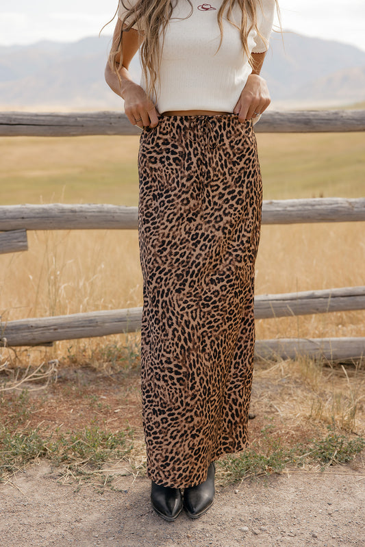 On The Prowl Leopard Skirt