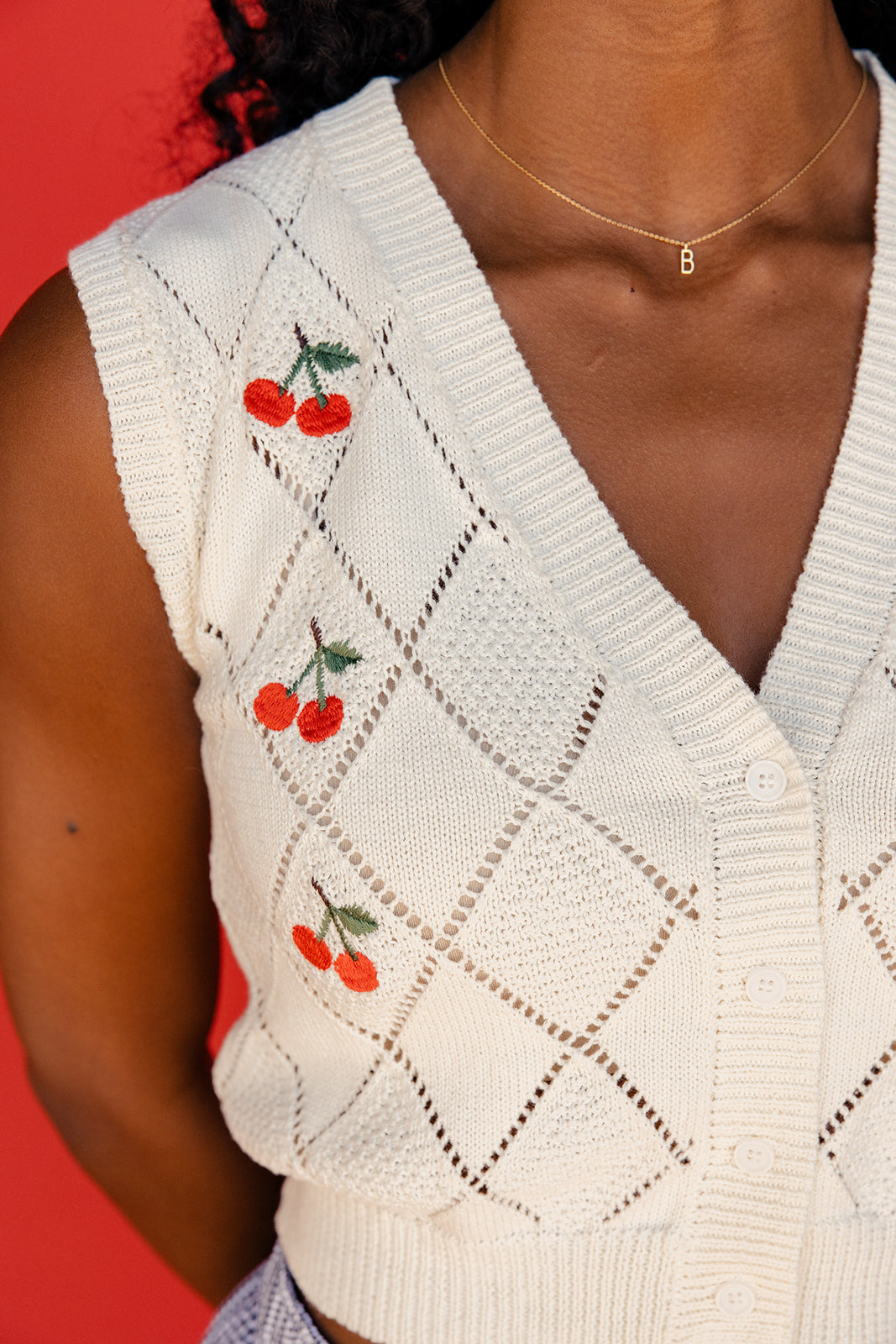 The Cherry Sweater Vest