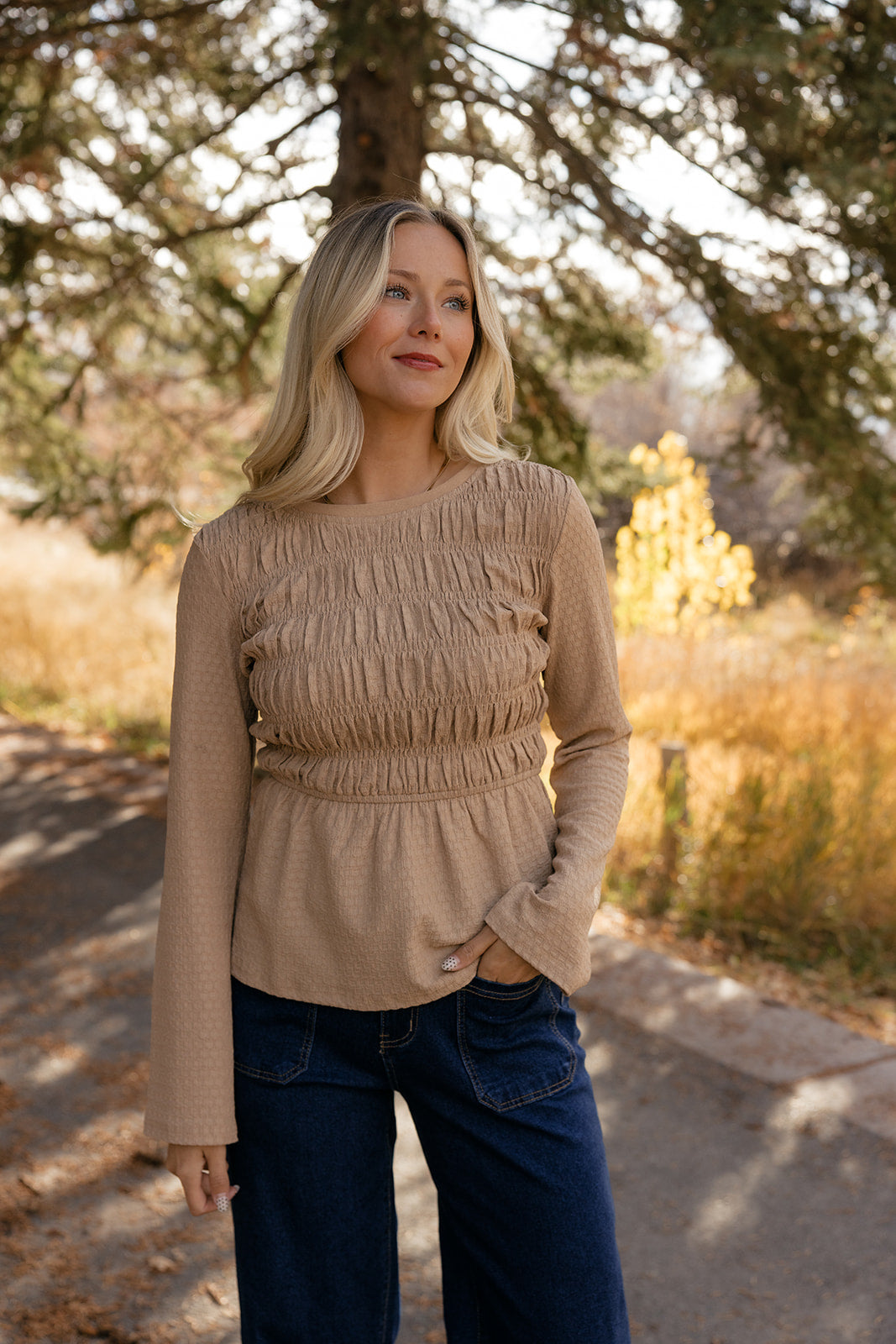 Honeycomb Smocked Blouse