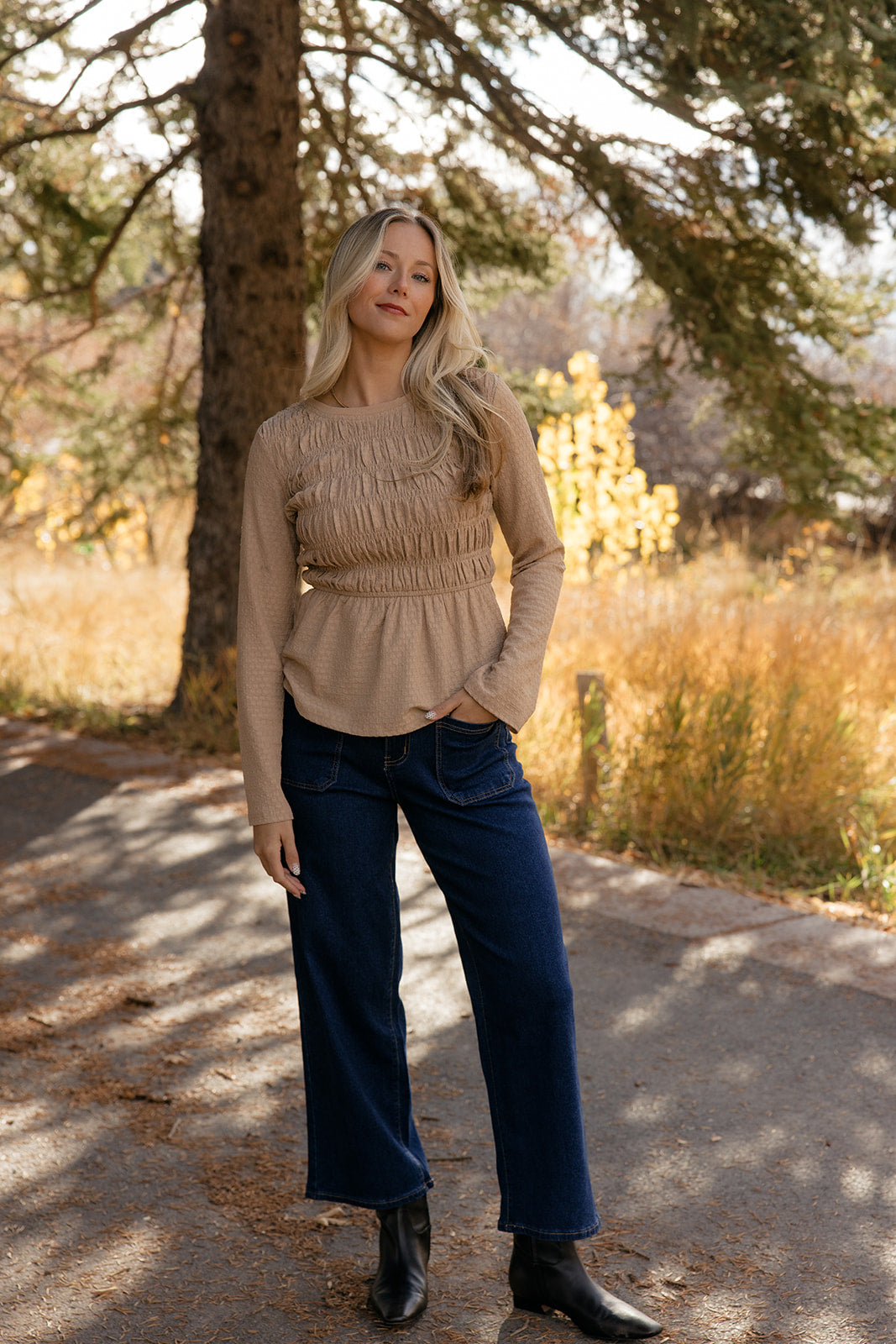 Honeycomb Smocked Blouse