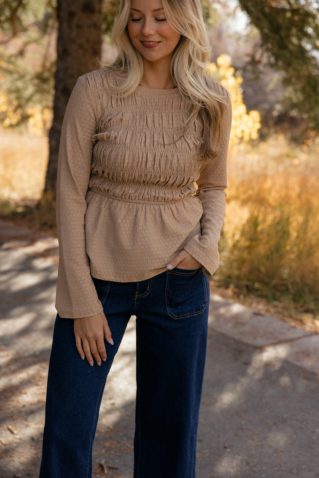 Honeycomb Smocked Blouse