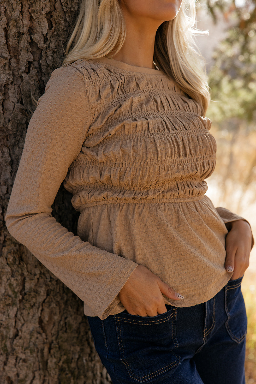 Honeycomb Smocked Blouse