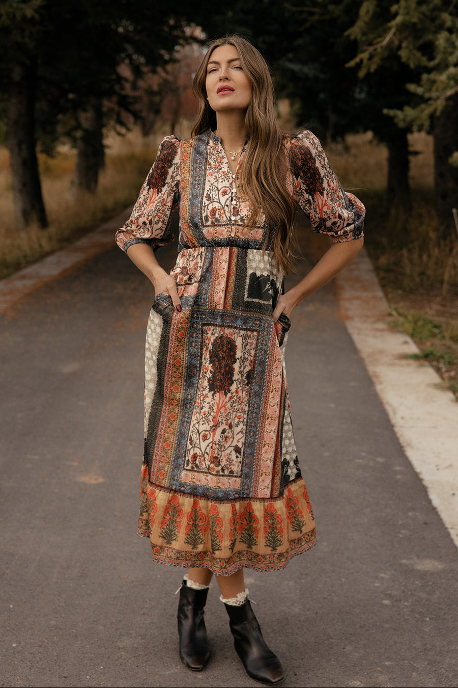 Cottage Grove Patchwork Dress
