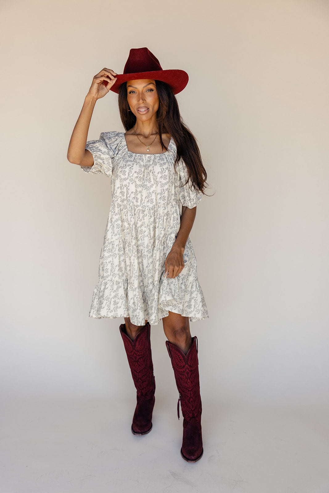 Before Dusk Puff Sleeve Dress