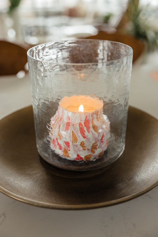 Capri Blue Pattern Play Pineapple Flower Candle