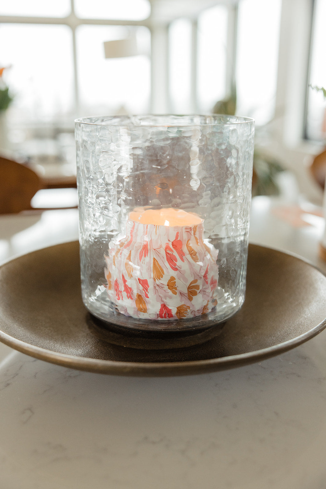 Capri Blue Pattern Play Pineapple Flower Candle