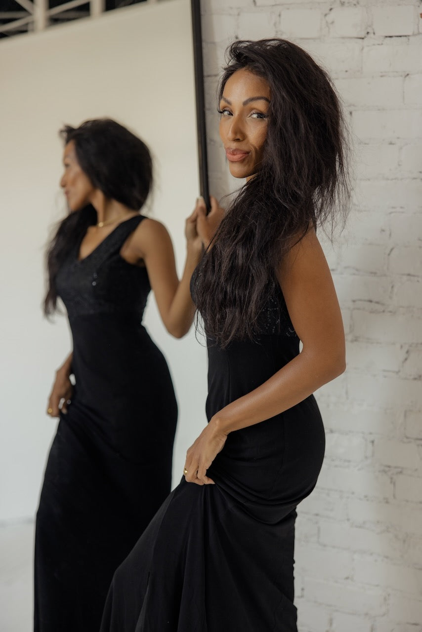 Sequin-Detailed Dress | ROOLEE