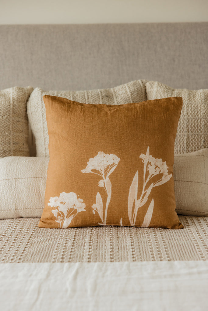 Robin Printed Floral Pillow