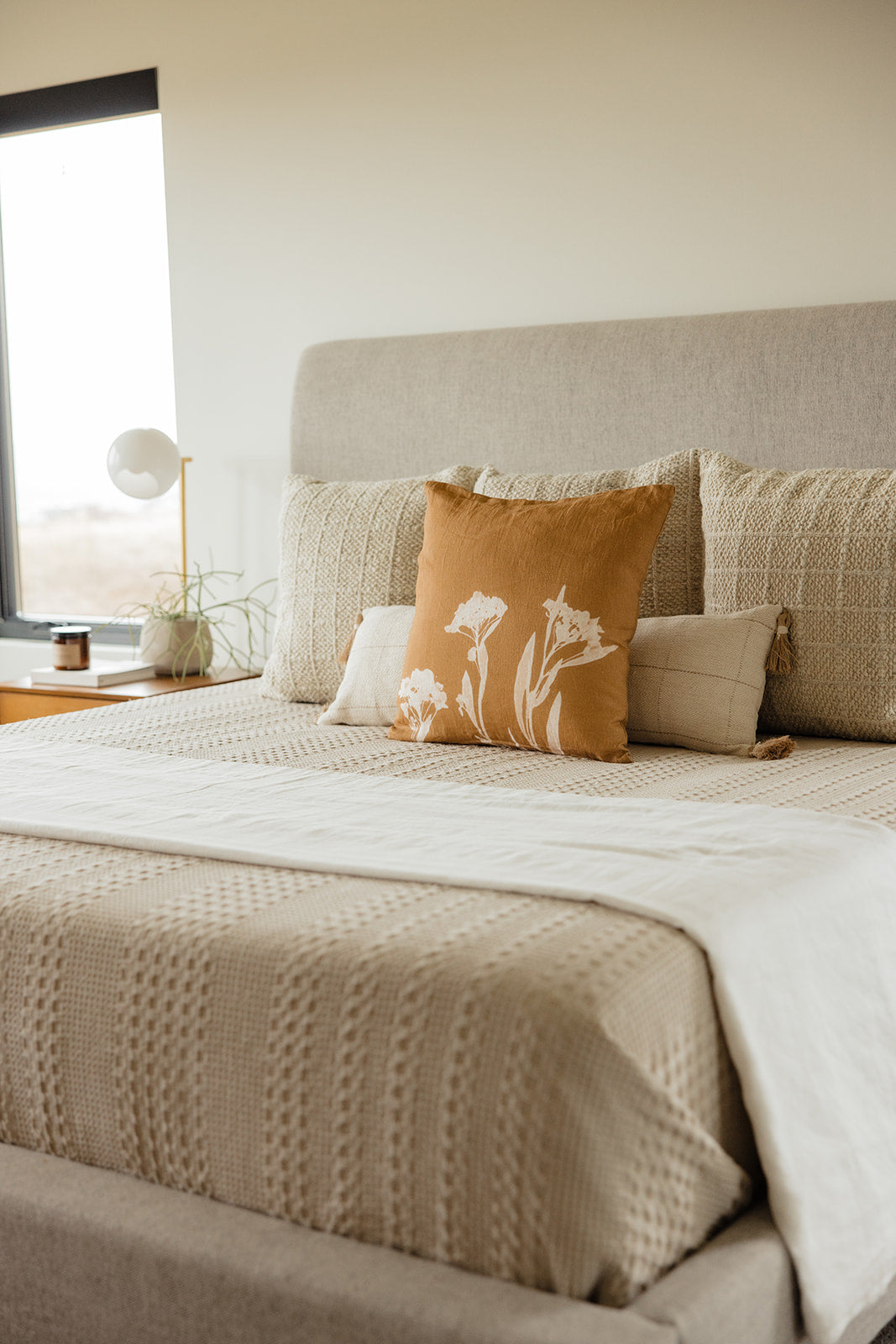 Robin Printed Floral Pillow