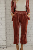 Cropped Velvet Pants | ROOLEE