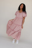 Audie Gingham Tiered Maxi