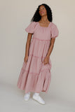 Audie Gingham Tiered Maxi