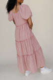 Audie Gingham Tiered Maxi