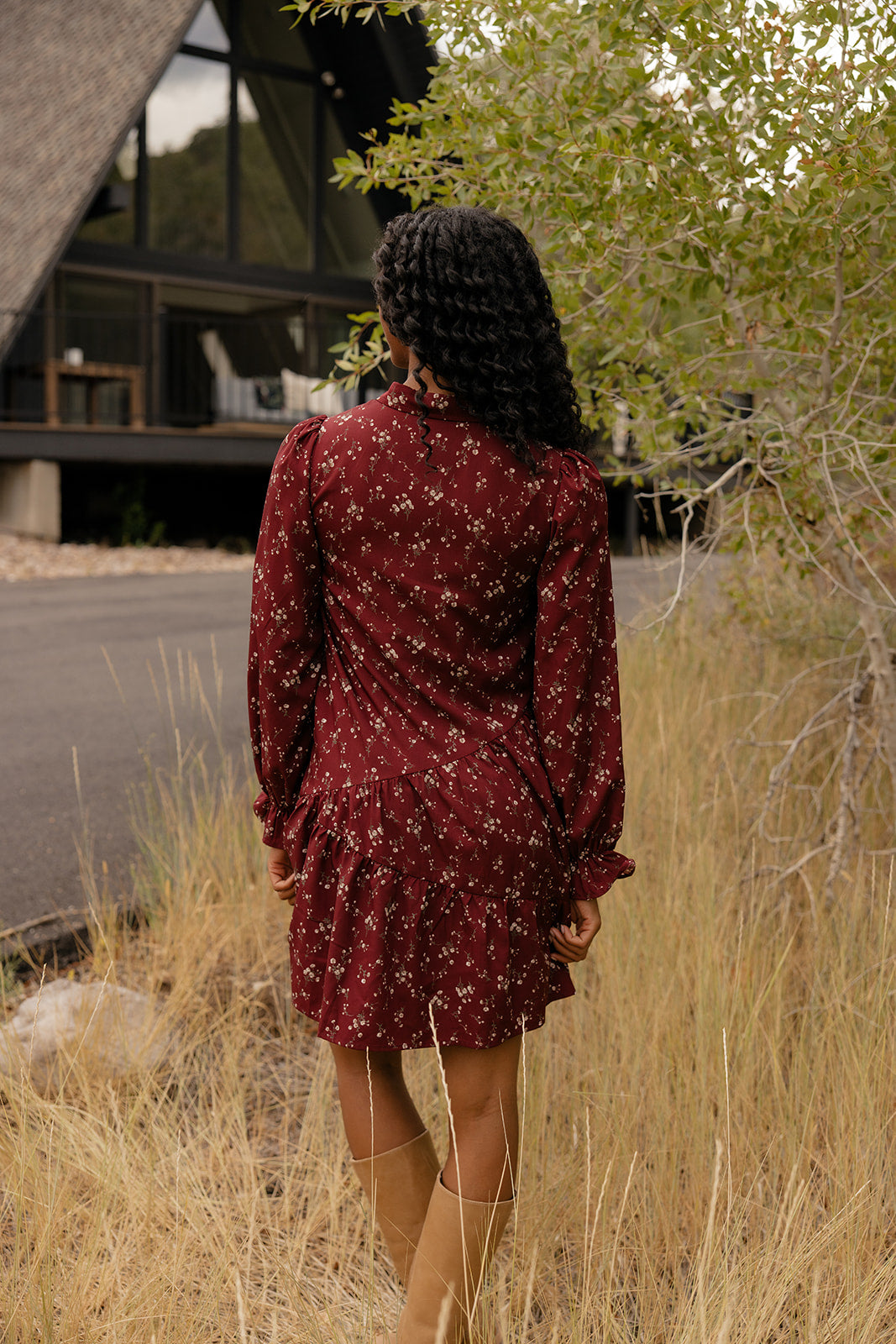 Wildberry Bloom Ruffle Sleeve Dress