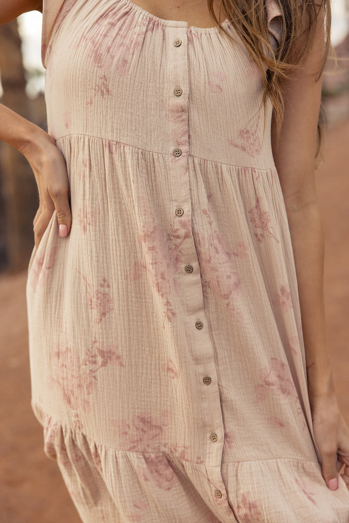 Button Maxi Dress | ROOLEE